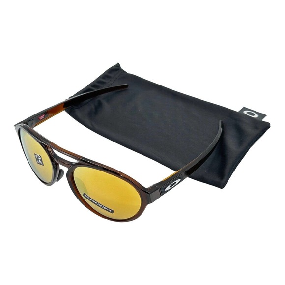 Oakley Forager Polished Rootbeer Prizm 24K Gold Polarized Lens Sunglasses - Picture 7 of 7